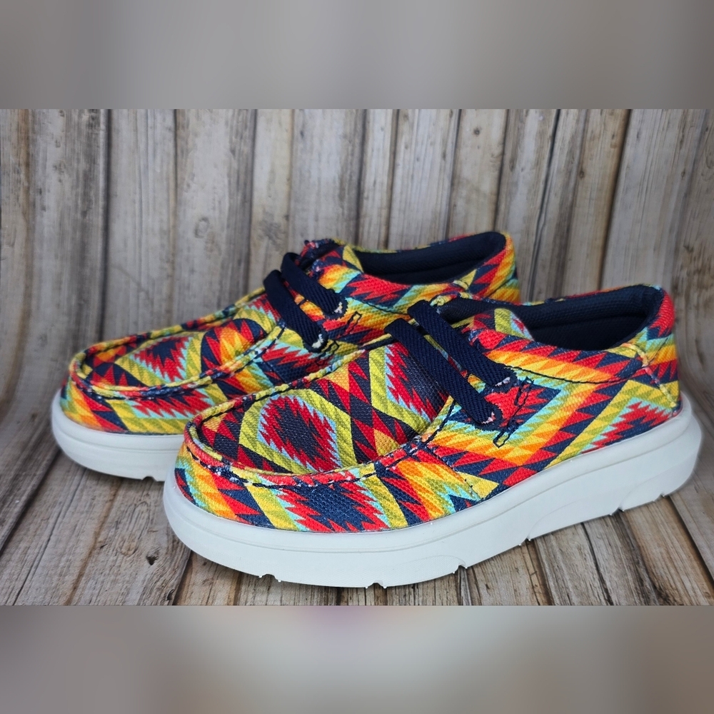 Ariat‎ Toddler Kids Hilo Neon Taos Slip-on Shoe Size 8C